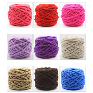 100g/Pc DIY Knitting Soft Chenille Yarn Ice Strip Line Wool Cotton Scarf Hat Thick Wool Crochet Hand Knitting Thread Wholesale