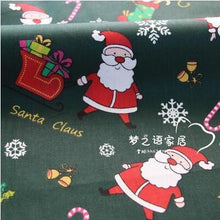 Load image into Gallery viewer, Syunss Christmas Snowman Print Twill Cotton Fabric