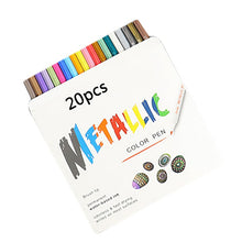 Load image into Gallery viewer, Set of Metallic Markers Glitter Pen