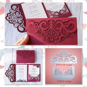 Wedding Invitation with Lace Borders Dies