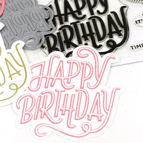 Happy Birthday Words Die Stamp Sets