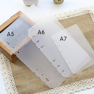Transparent loose leaf binder, A6,  A7 note book, bullet journal, a5 planner, office supplies
