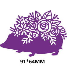 Load image into Gallery viewer, Metal Animal with Floral Card CuttingTemplate Dies