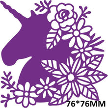 Load image into Gallery viewer, Metal Animal with Floral Card CuttingTemplate Dies